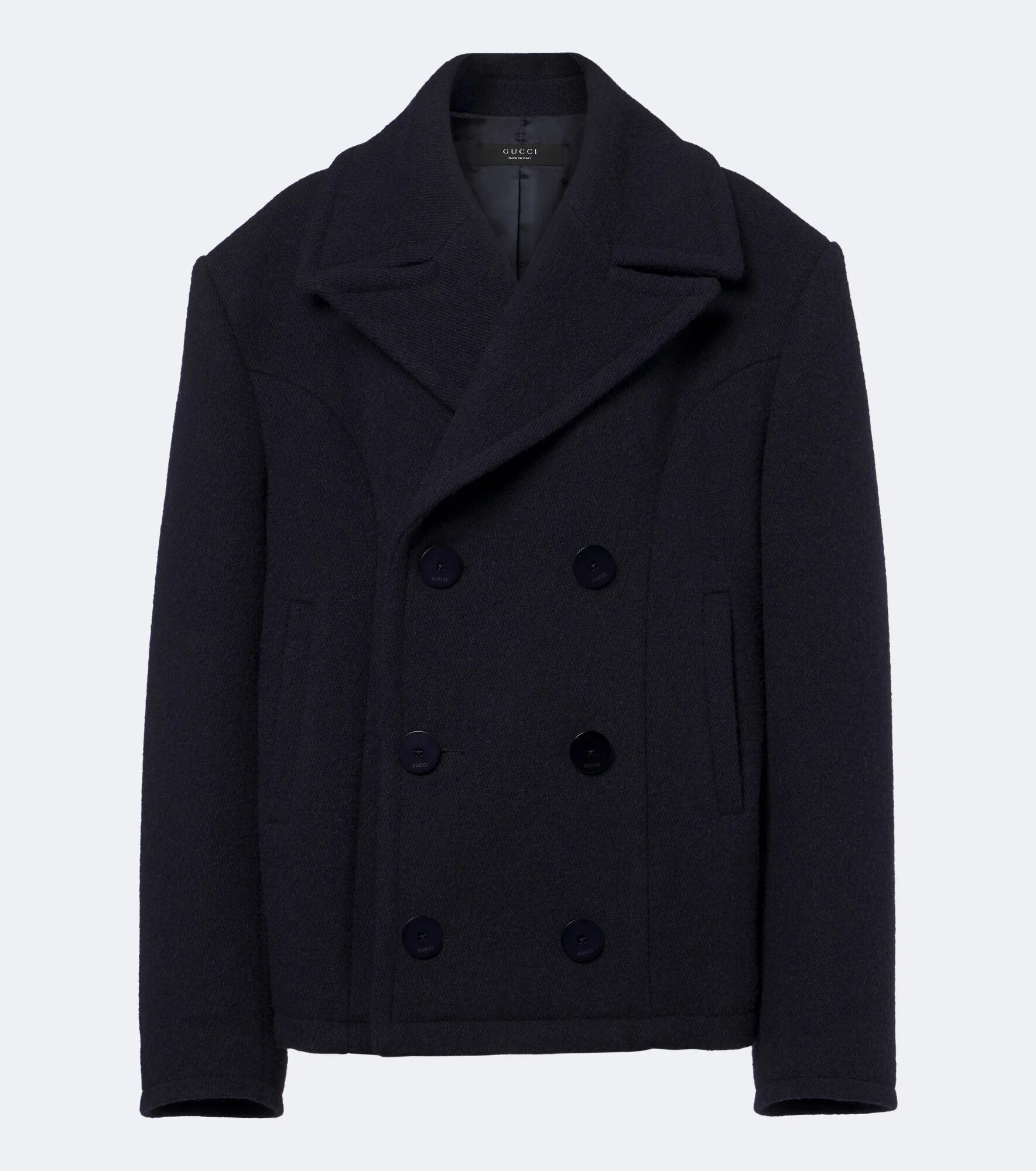 Double-breasted wool jacket - 1