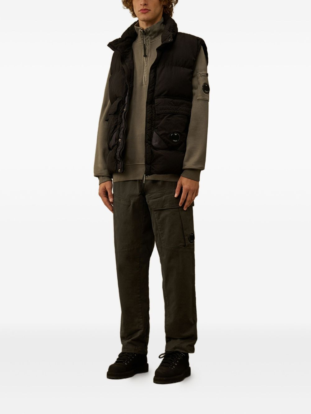 half-zip lens-pocket sweatshirt - 2