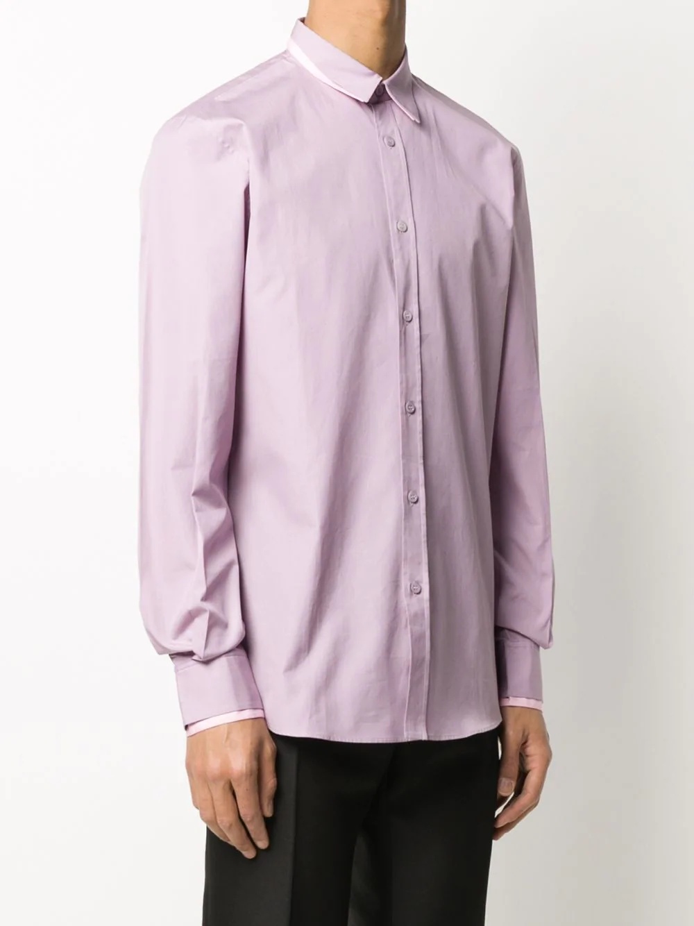 double-collar long-sleeved shirt - 3