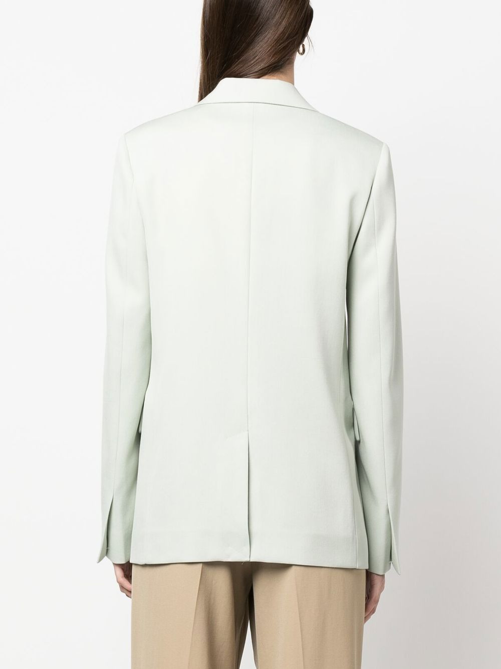 single-breasted virgin wool blazer - 4