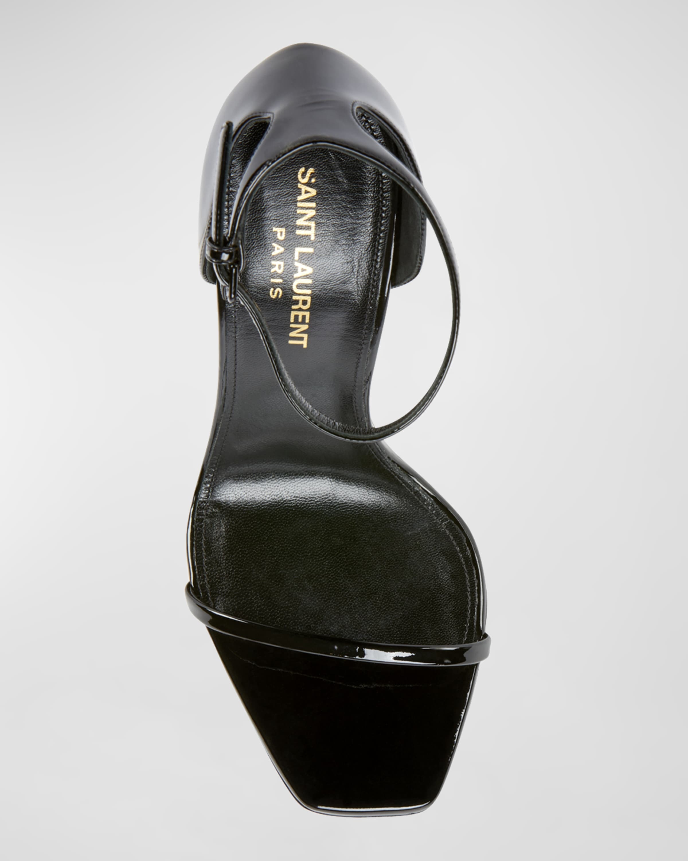 Opyum YSL Logo-Heel Sandals with Golden Hardware - 5