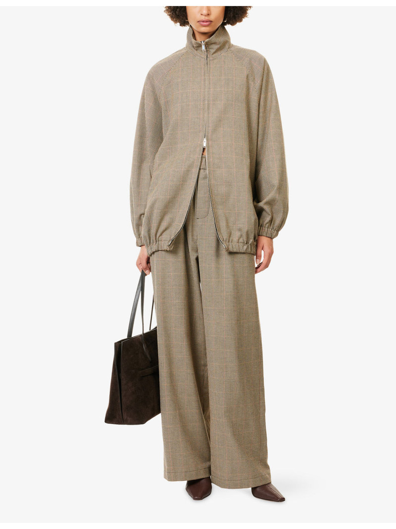 The Frankie Shop Baxter Houndstooth Woven Trousers outlook