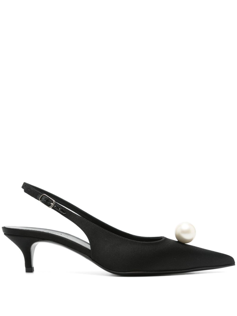 50mm pearl-detail satin pumps - 1
