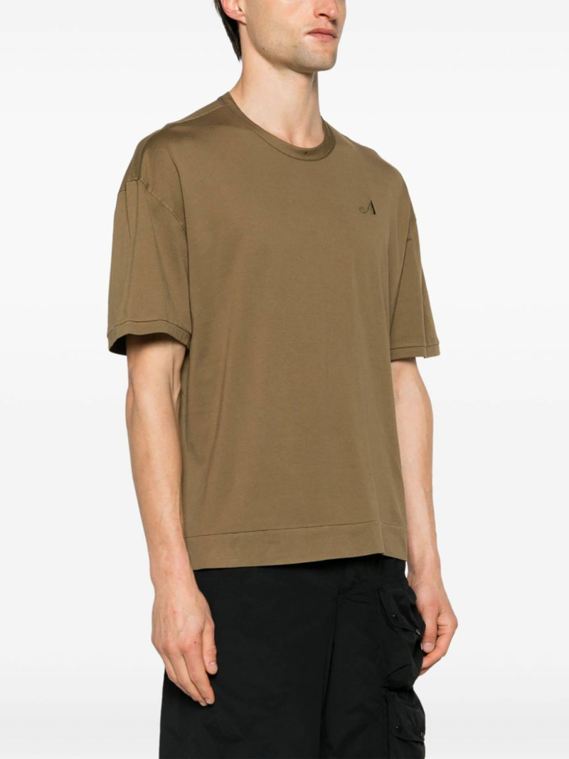 logo-embroidered cotton T-shirt 3