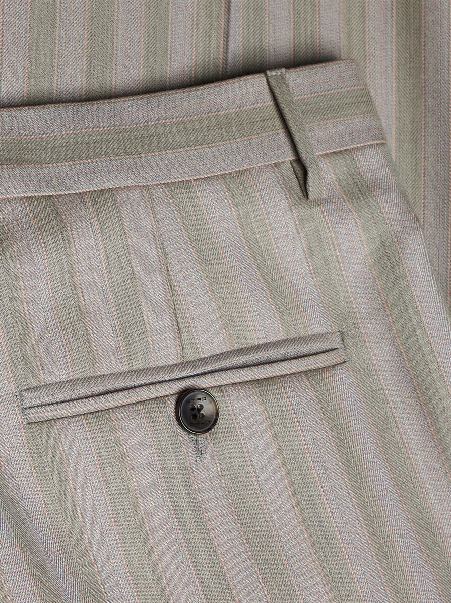 STRIPED TROUSERS WITH PLEATS - 7