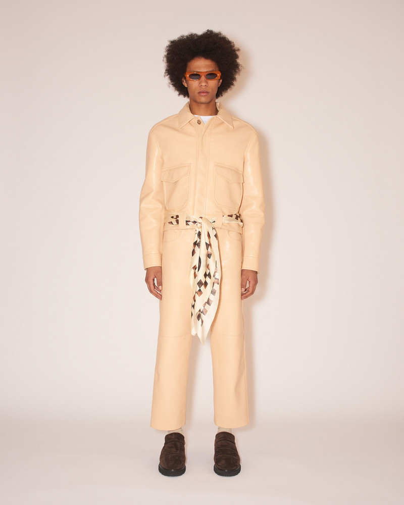 Nanushka MIANI - Silk printed scarf - Creme totem outlook