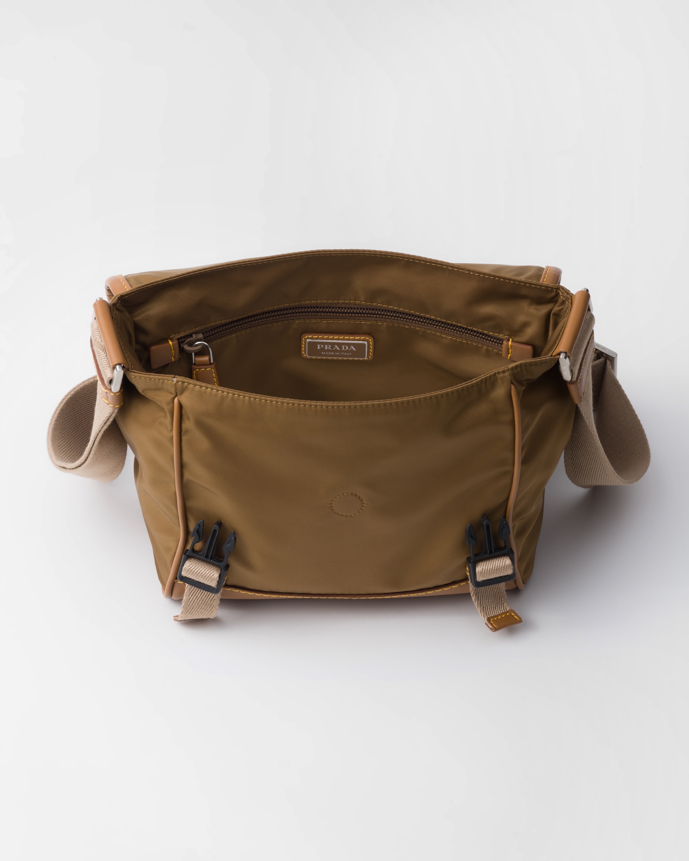 Re-Nylon and leather shoulder bag - 4