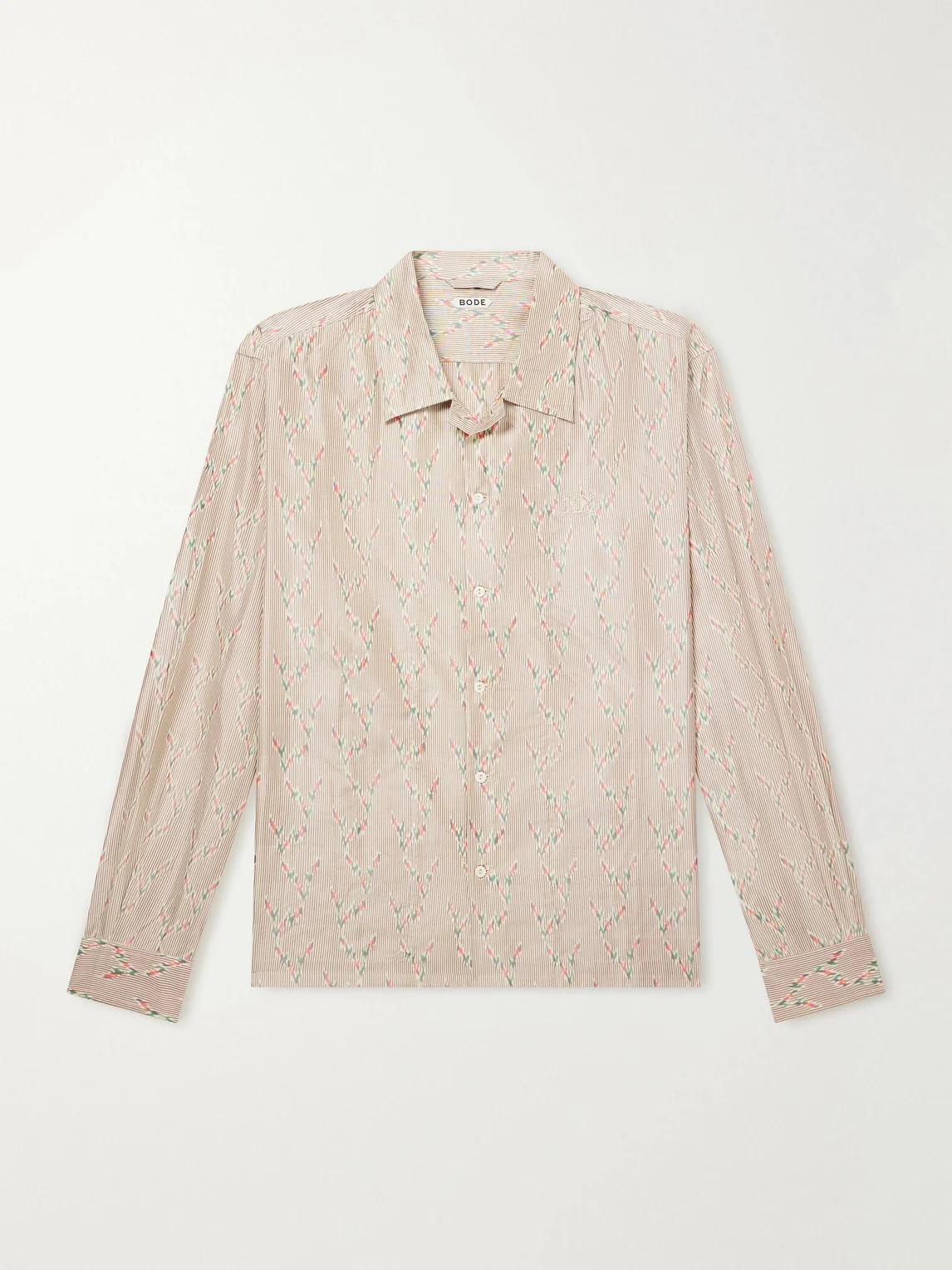 Sagebrush Printed Silk-Satin Shirt - 1