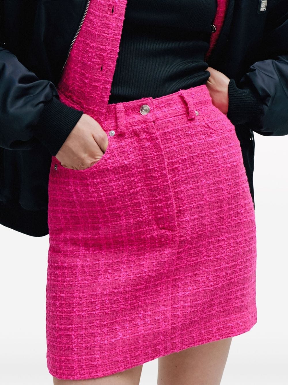 mid-rise tweed miniskirt - 5