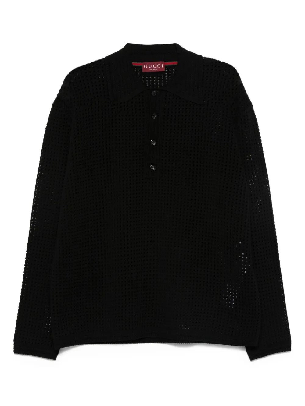 Gucci Men Long Sleeve Cotton Polo - 1