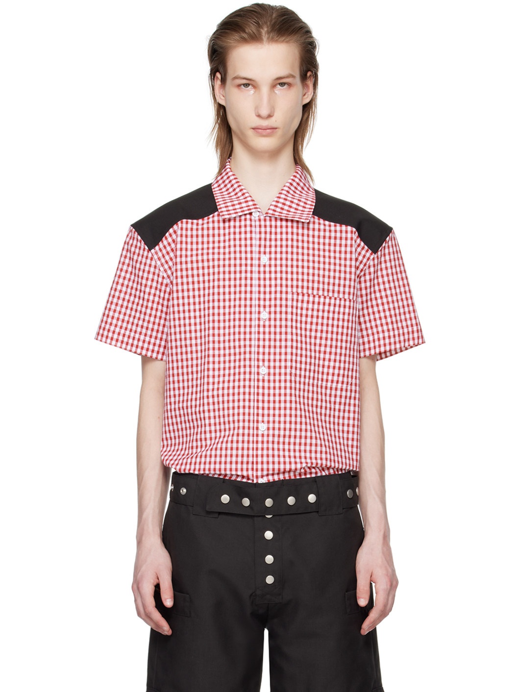 Red & White Gingham Shirt - 1