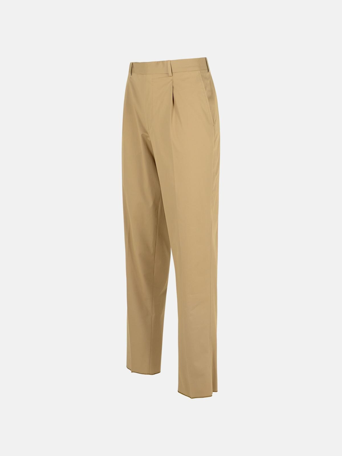 PREMIUM' BEIGE COTTON PANTS - 2