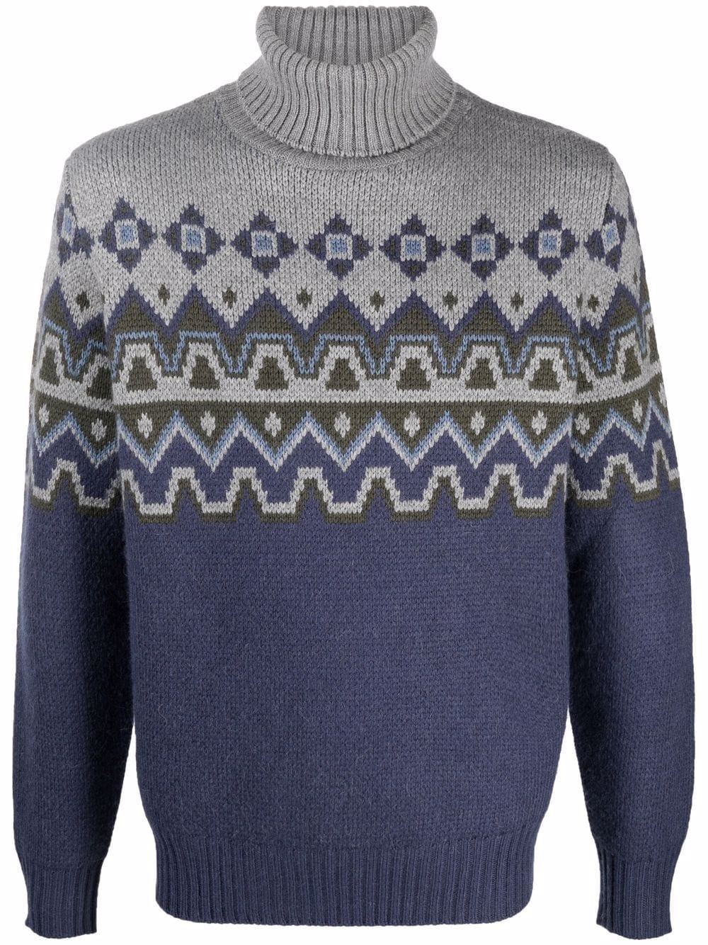 fair aisle intarsia knit jumper - 1