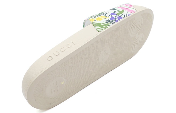 (WMNS) Gucci Ken Scott Print Slide Sandal 'White ' 645925-2L320-9261 - 5