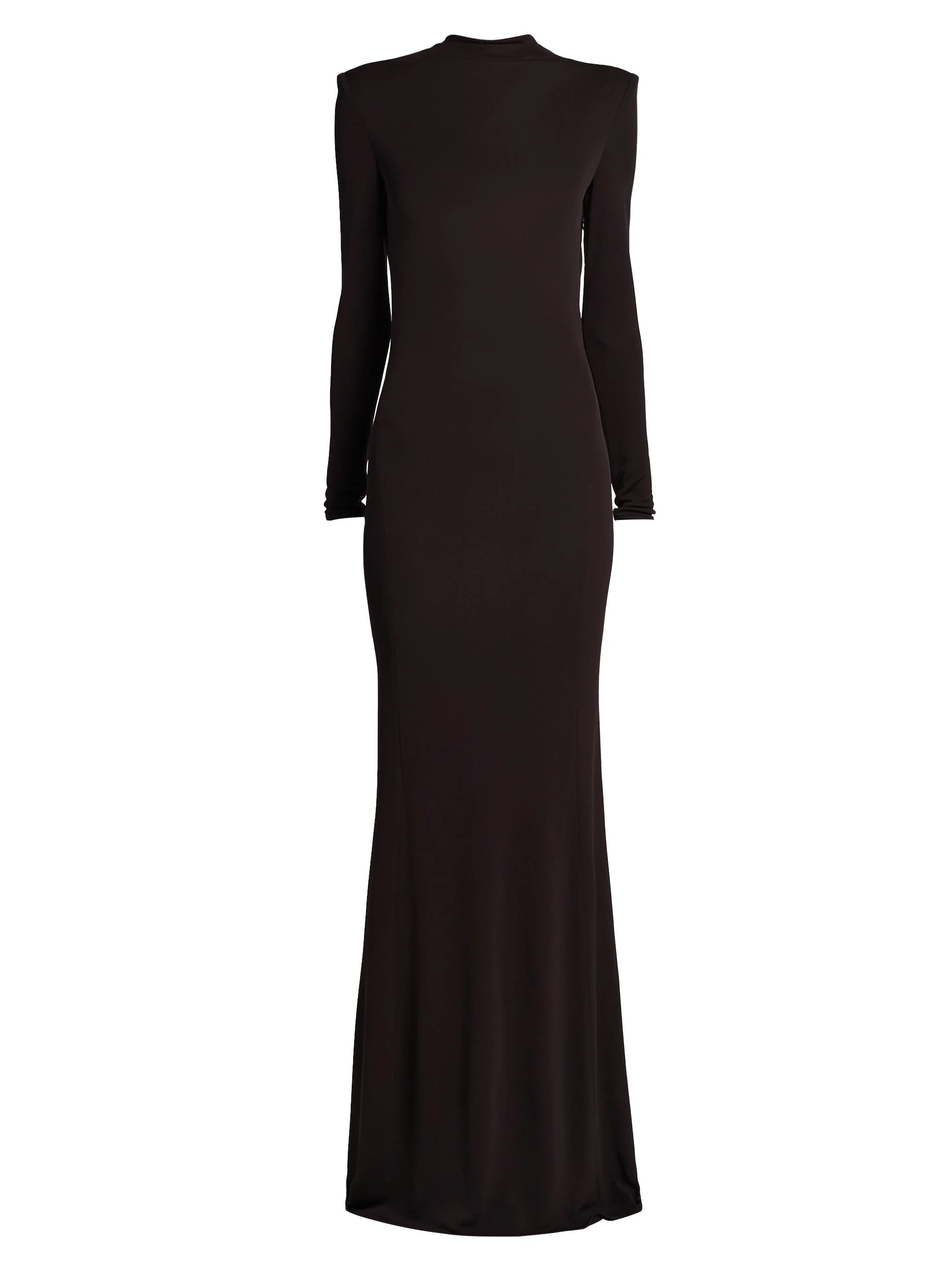 Women's Crepe Jersey Cut-Out Back Gown - Espresso - 1
