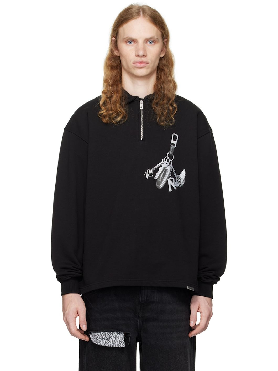 Black 'Keys to the Club' Sweatshirt - 1