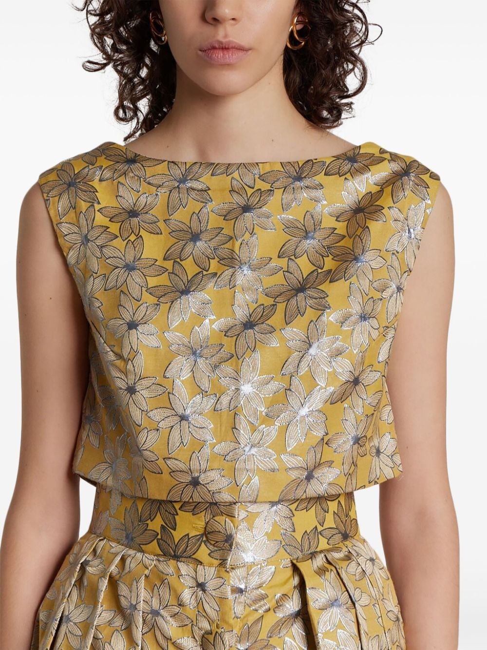 Richard jacquard cropped top - 4