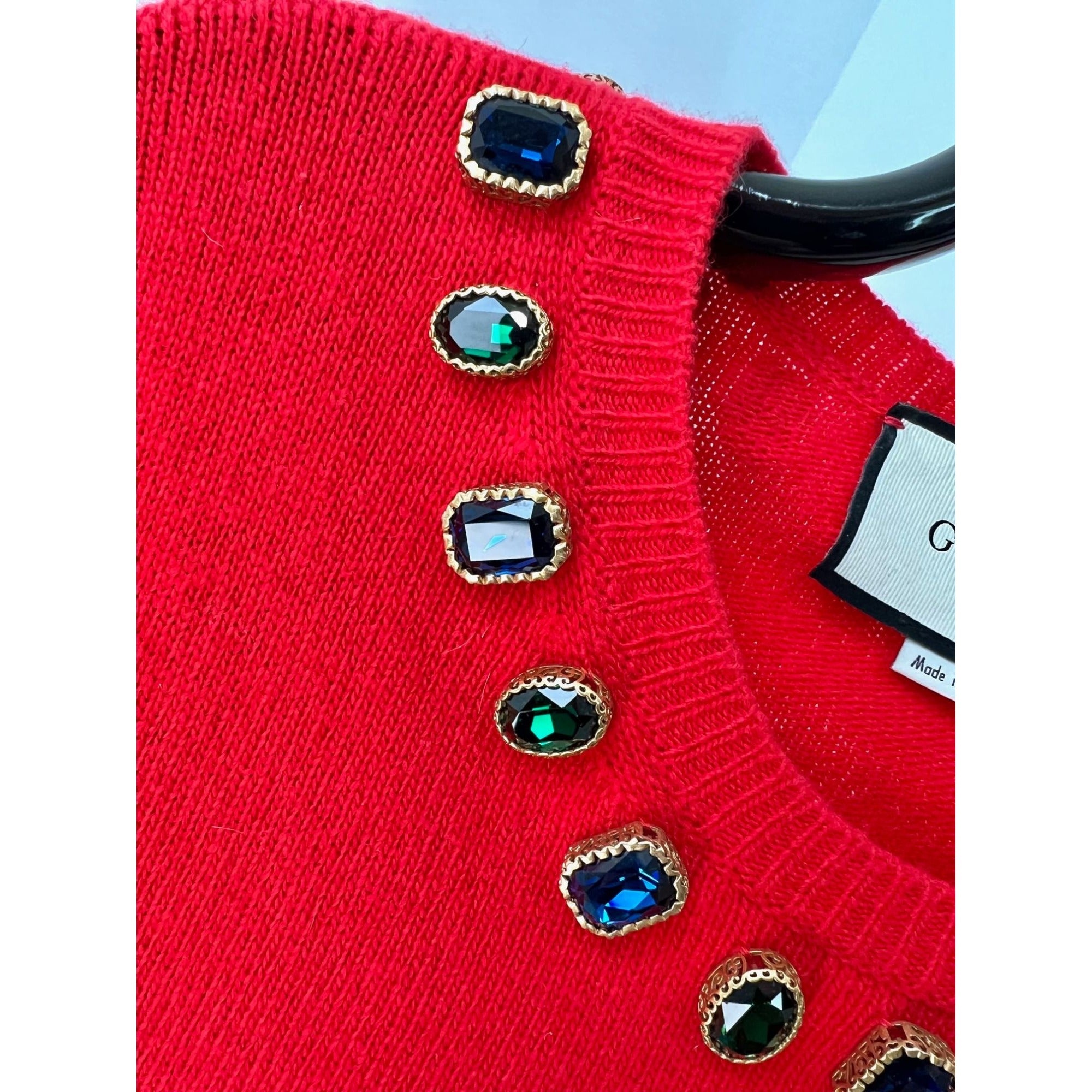 Gucci Womens NY Yankees Wool Red Sweater Pullover - 3
