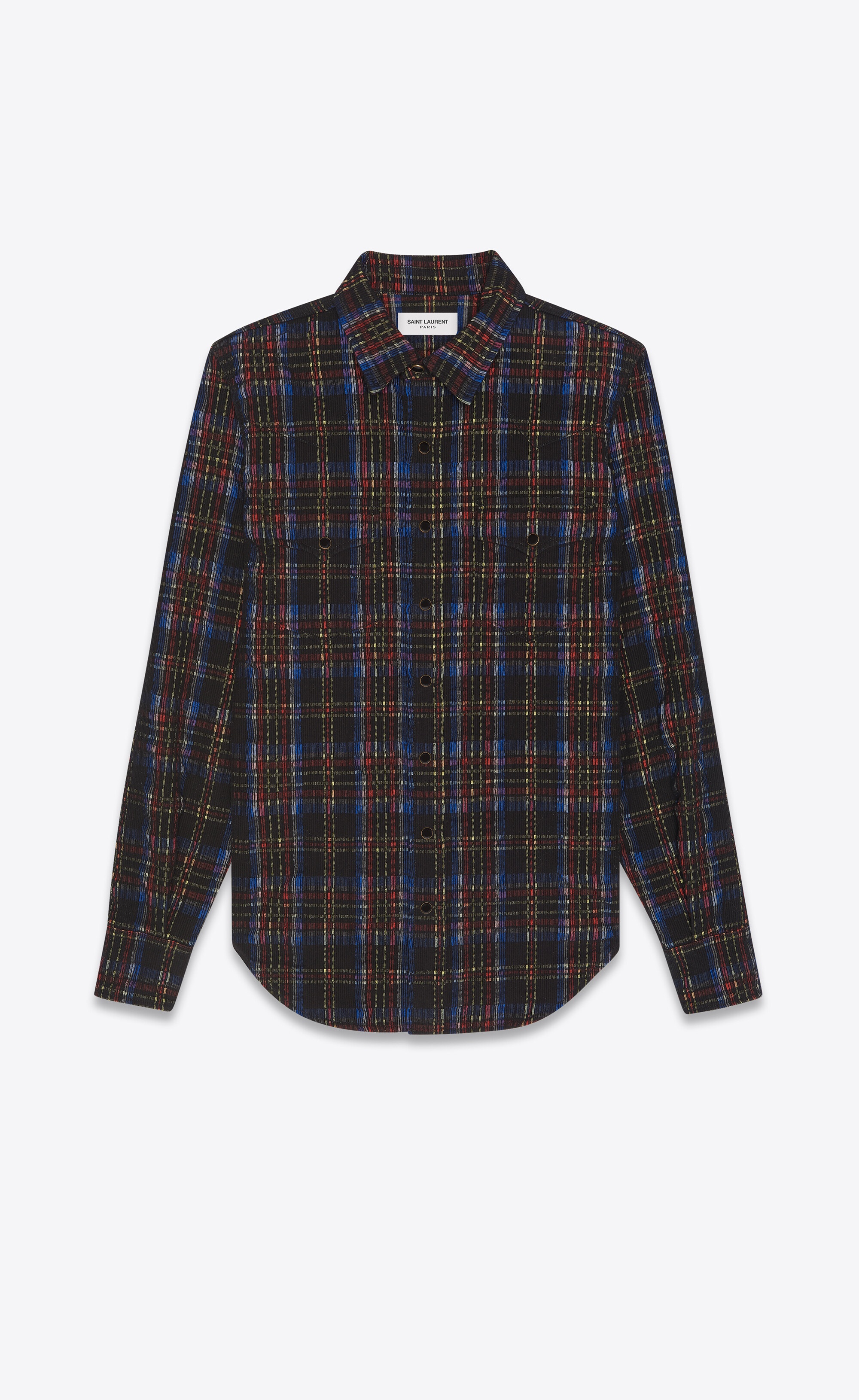 classic western shirt in checked corduroy - 1