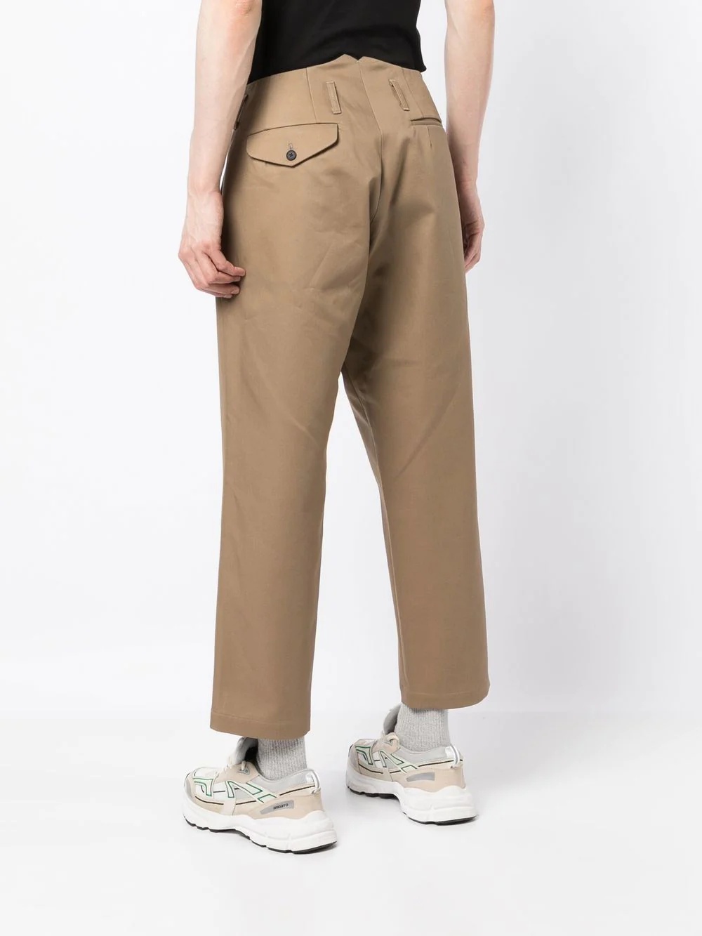 cropped straight-leg trousers - 4