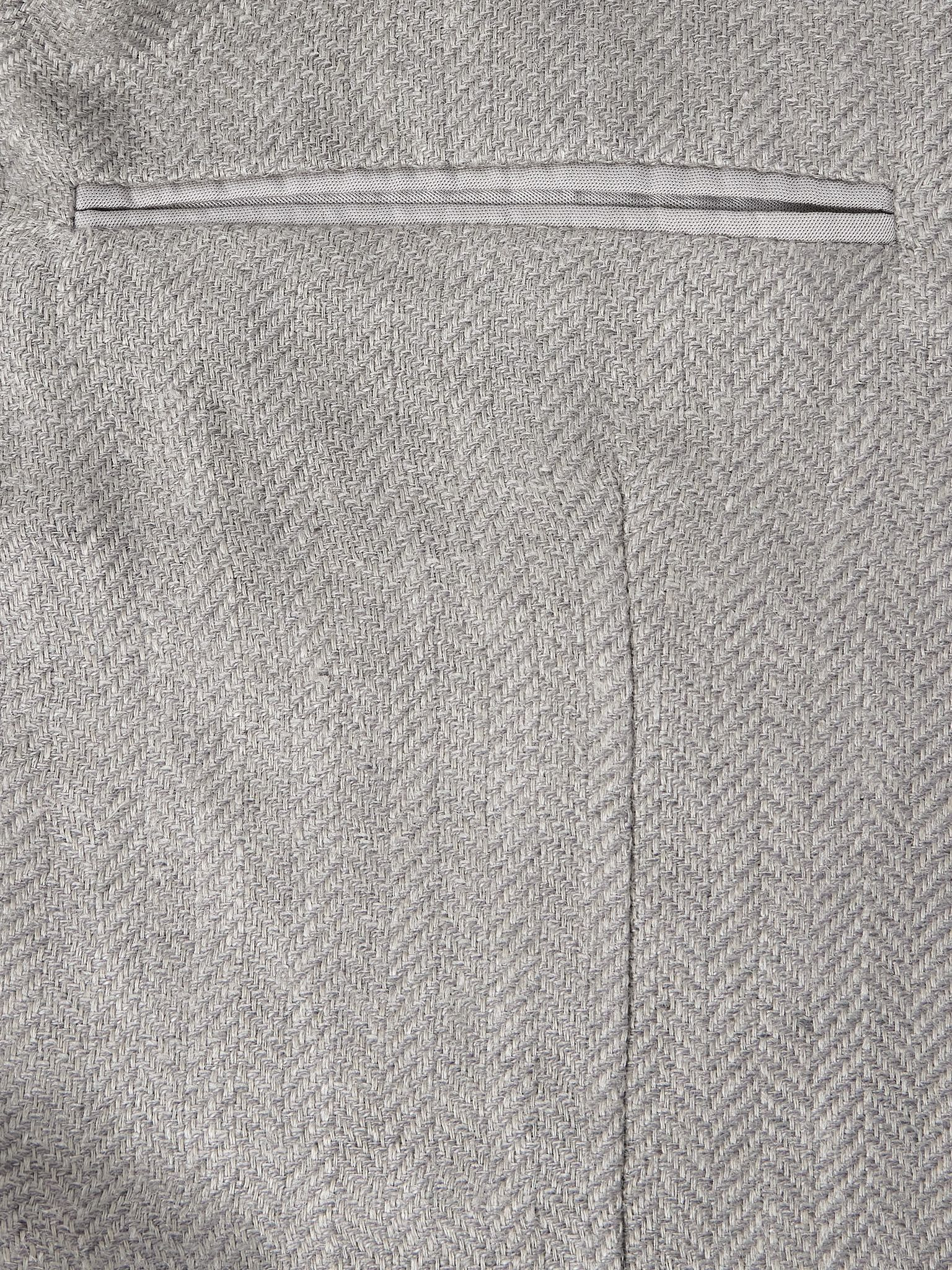 Kent Herringbone Linen, Silk and Cotton-Blend Suit Jacket Light gray - 5