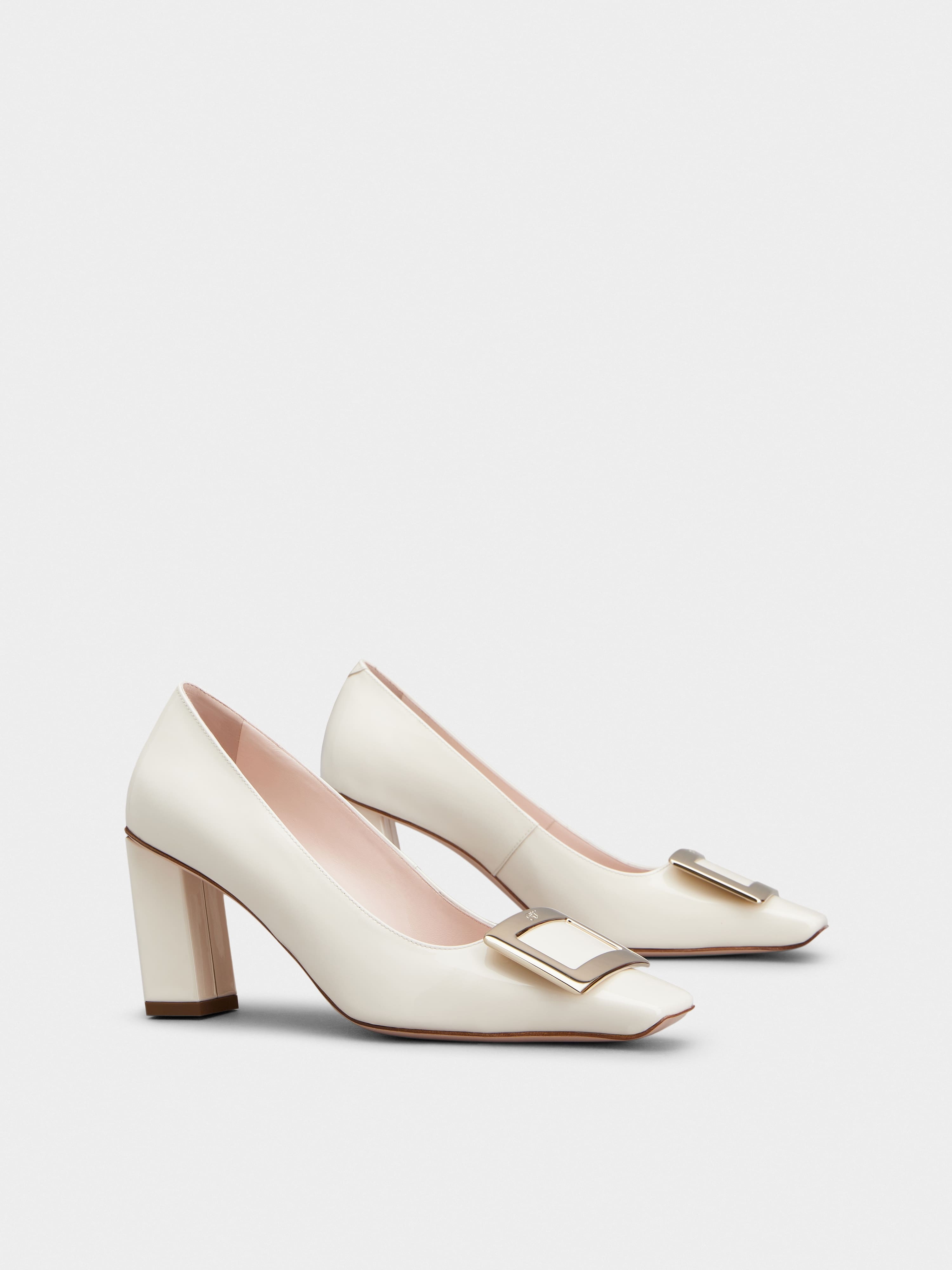 Belle Vivier Metal Buckle Pumps in Patent Leather - 2