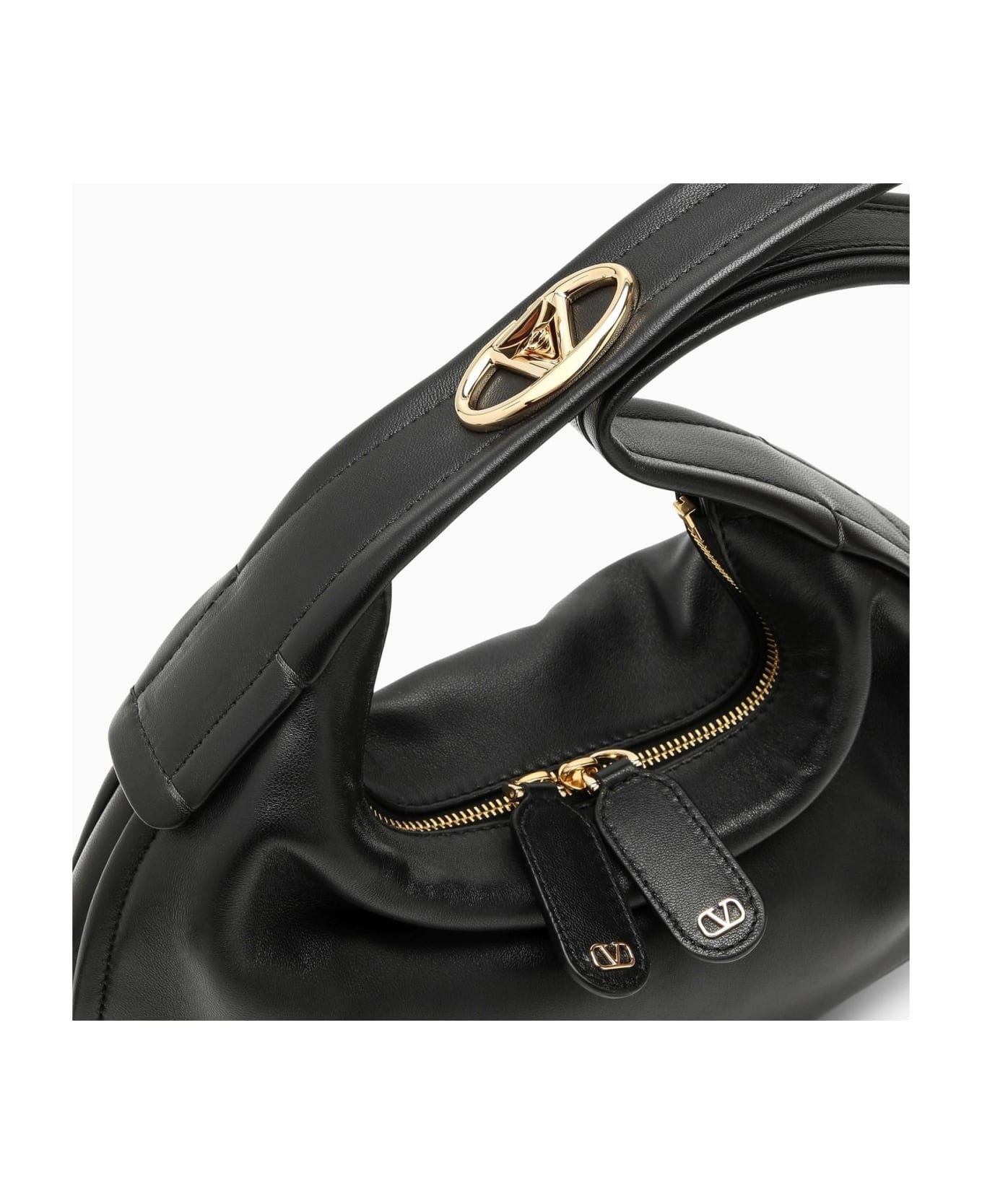 Small Go-hobo Bag In Black Leather - 5