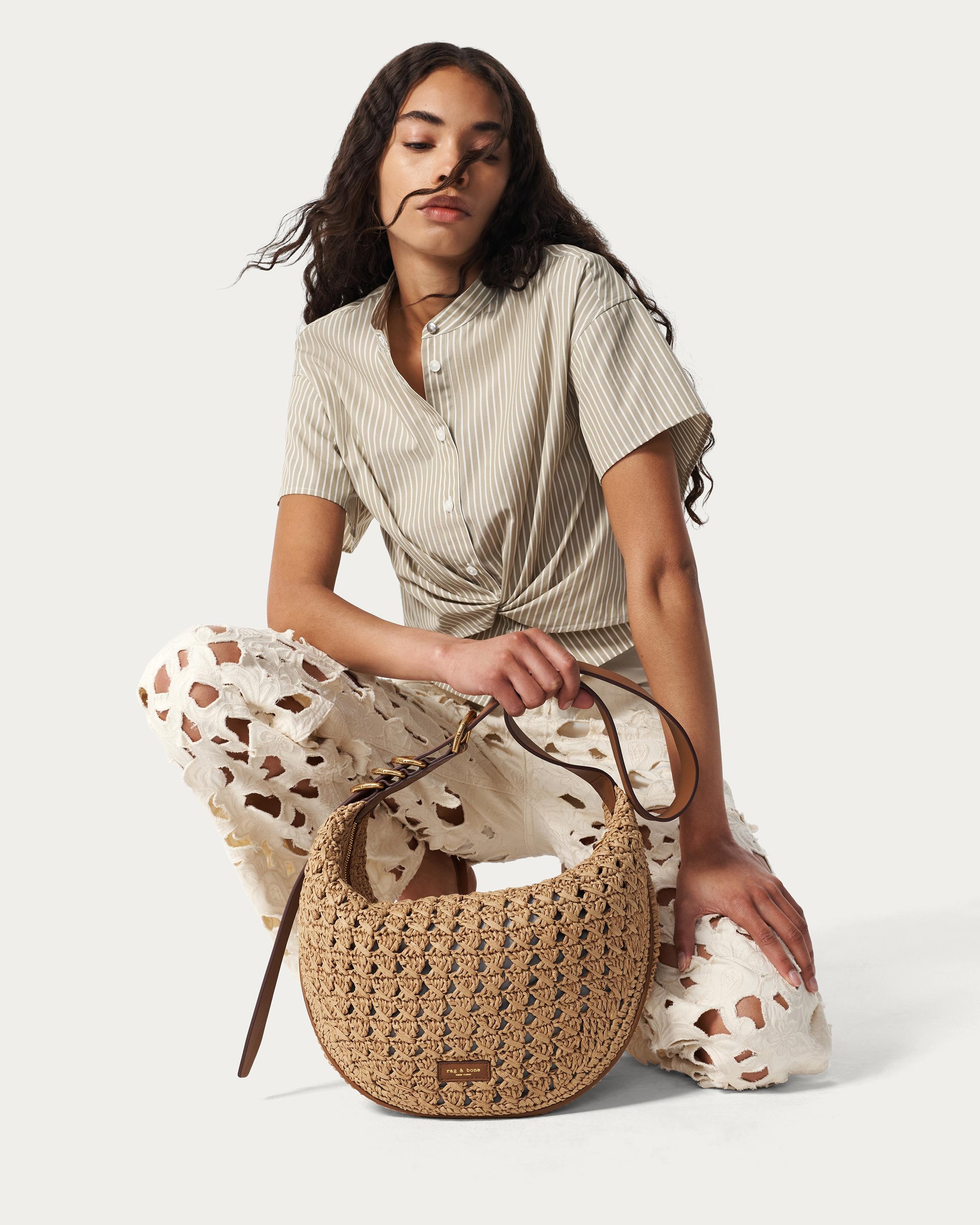 Mercer Medium Hobo
Open-Weave Straw - 2