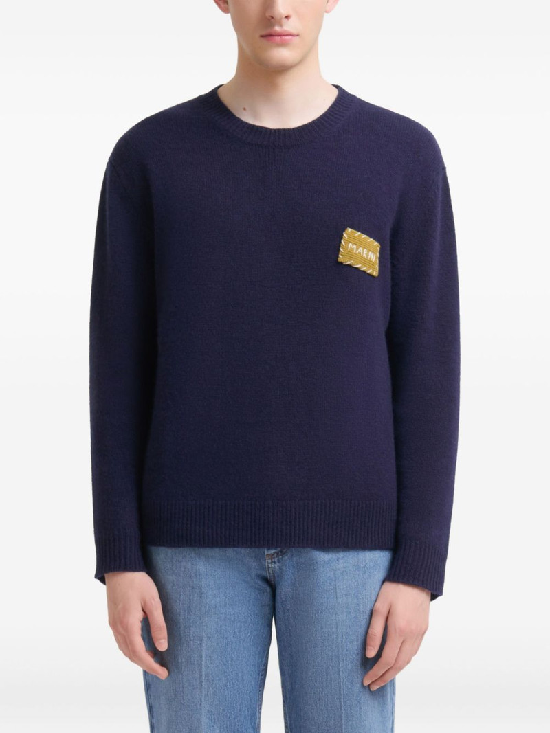 logo-patch cashmere sweatshirt 3