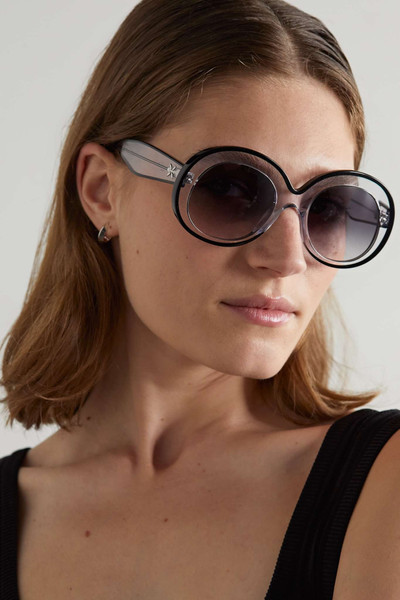 Alaïa Two-tone round-frame acetate sunglasses outlook