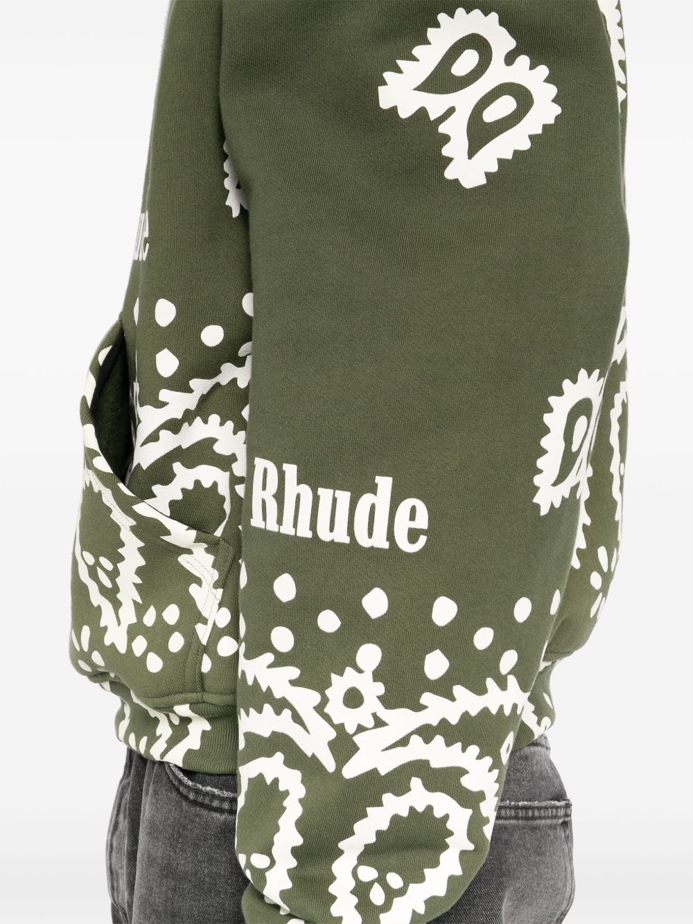 bandana-print hoodie - 5