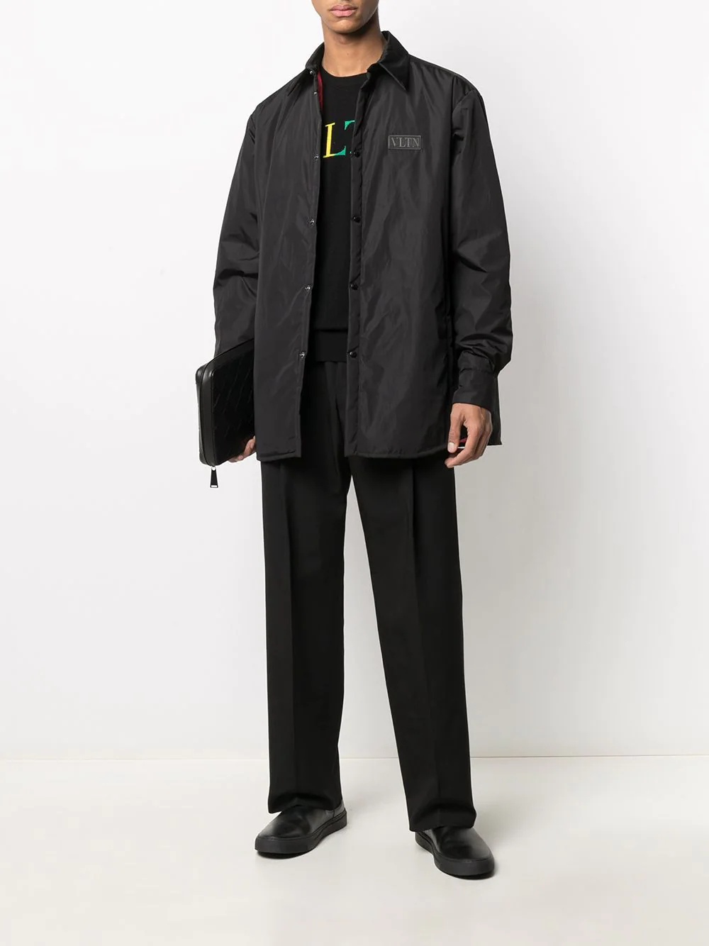 VLTN tag shirt jacket - 2