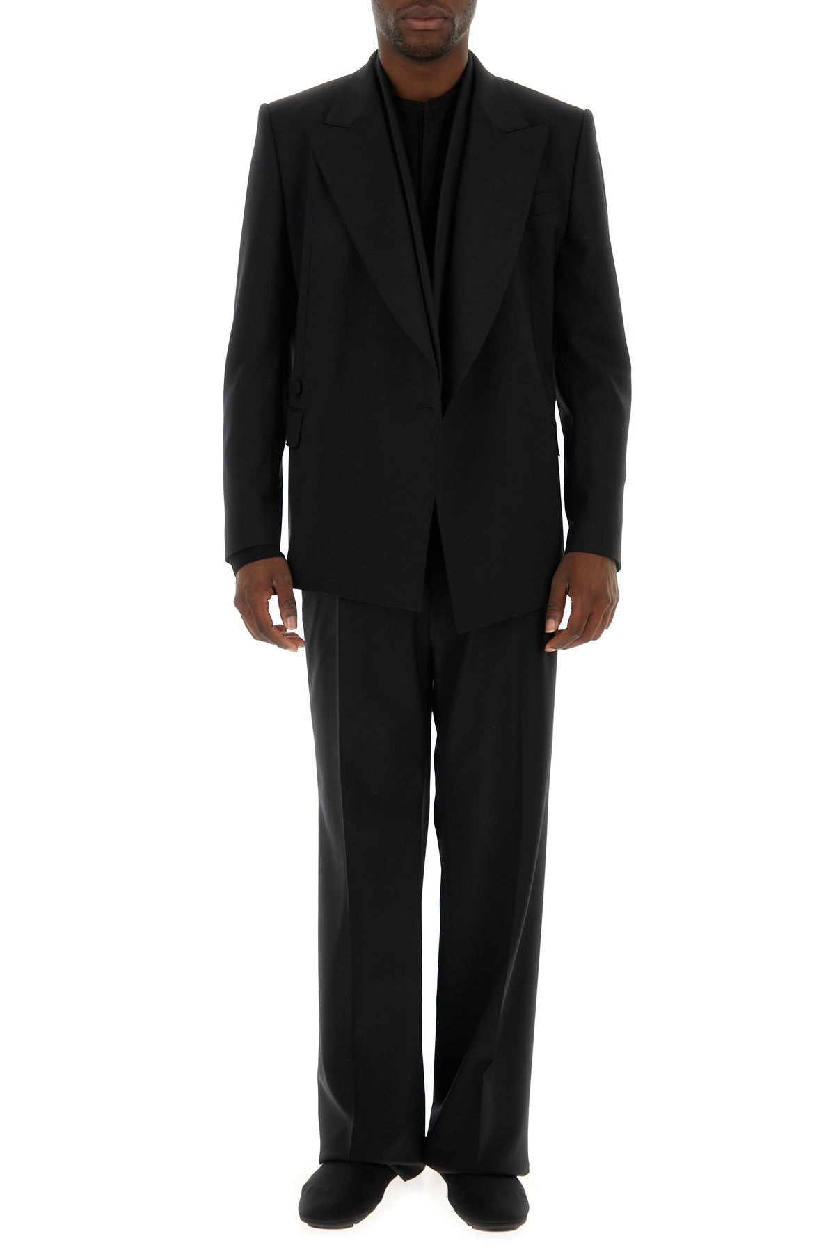 Black stretch wool pant - 6