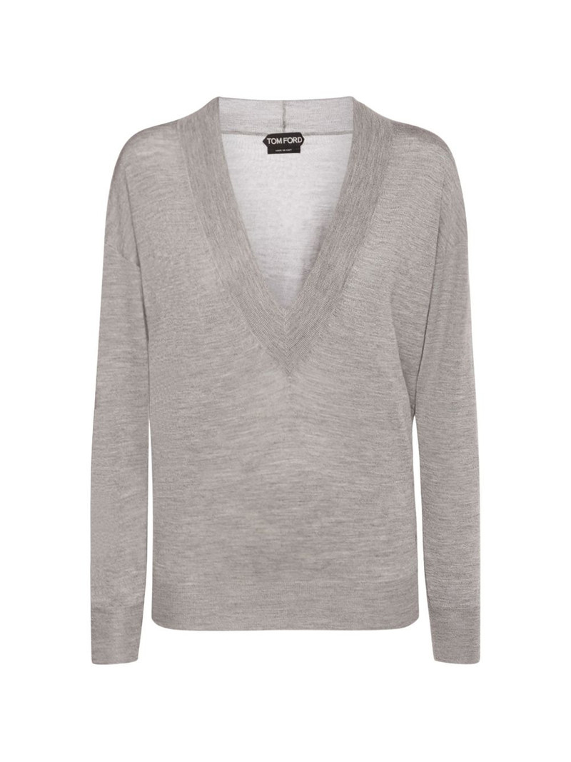 V-neck long-sleeve sweater 1