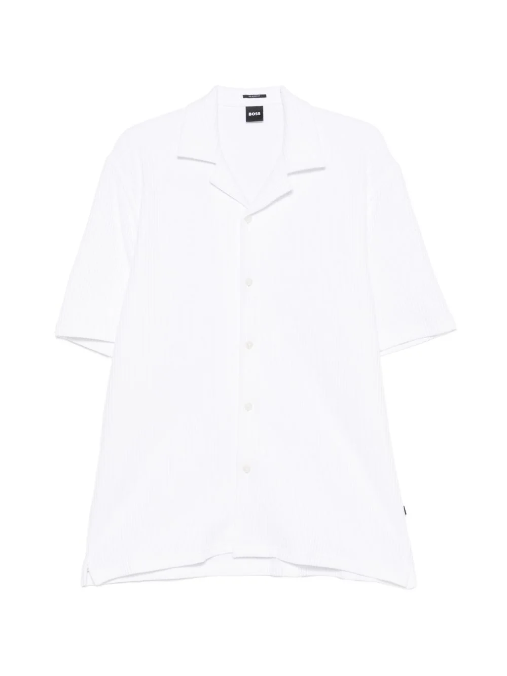 ribbed-knit short-sleeve shirt - 1