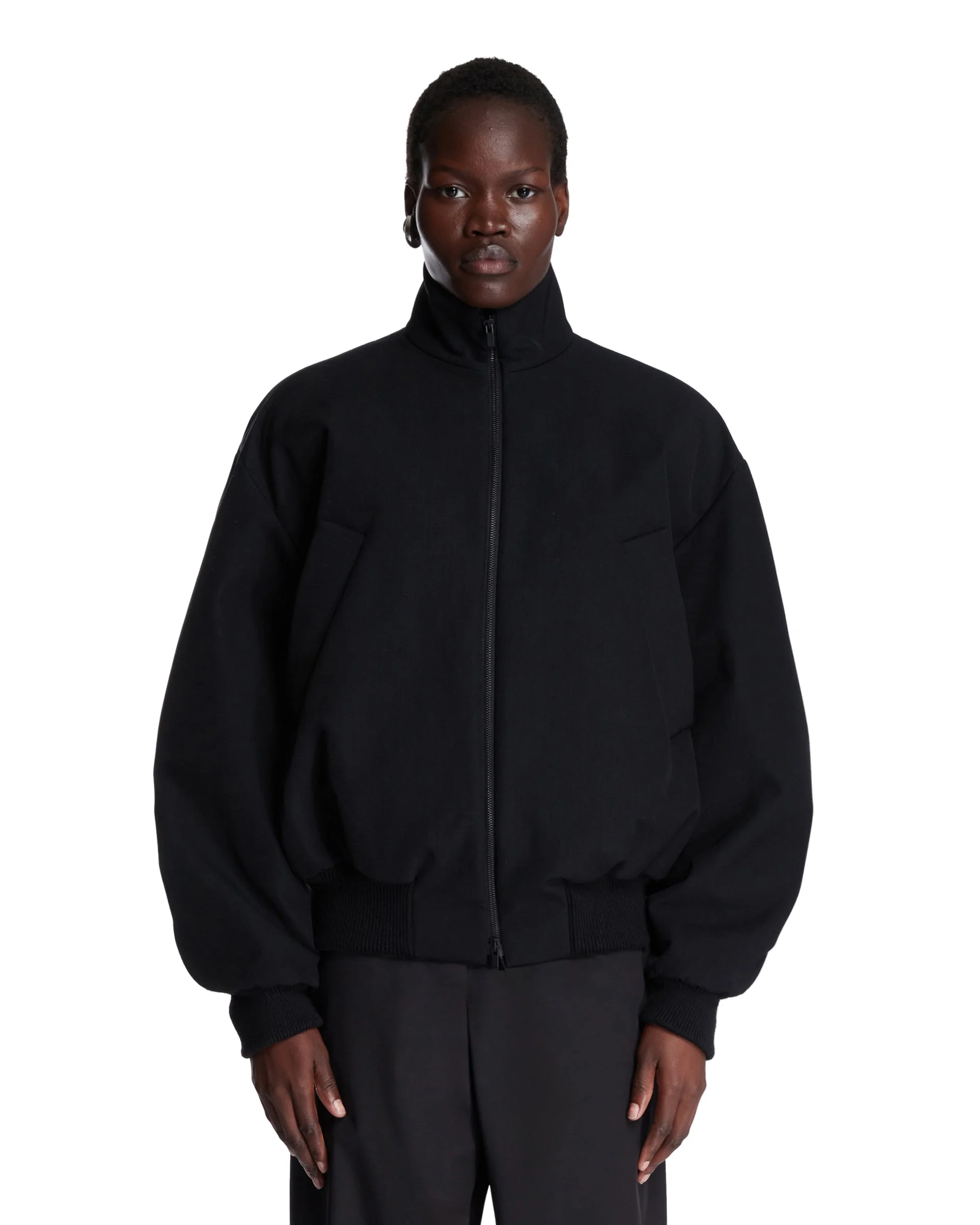 Black Bomber Jacket - 1