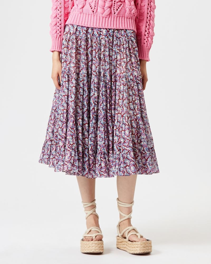 ELFA LONG PRINTED COTTON SKIRT 4