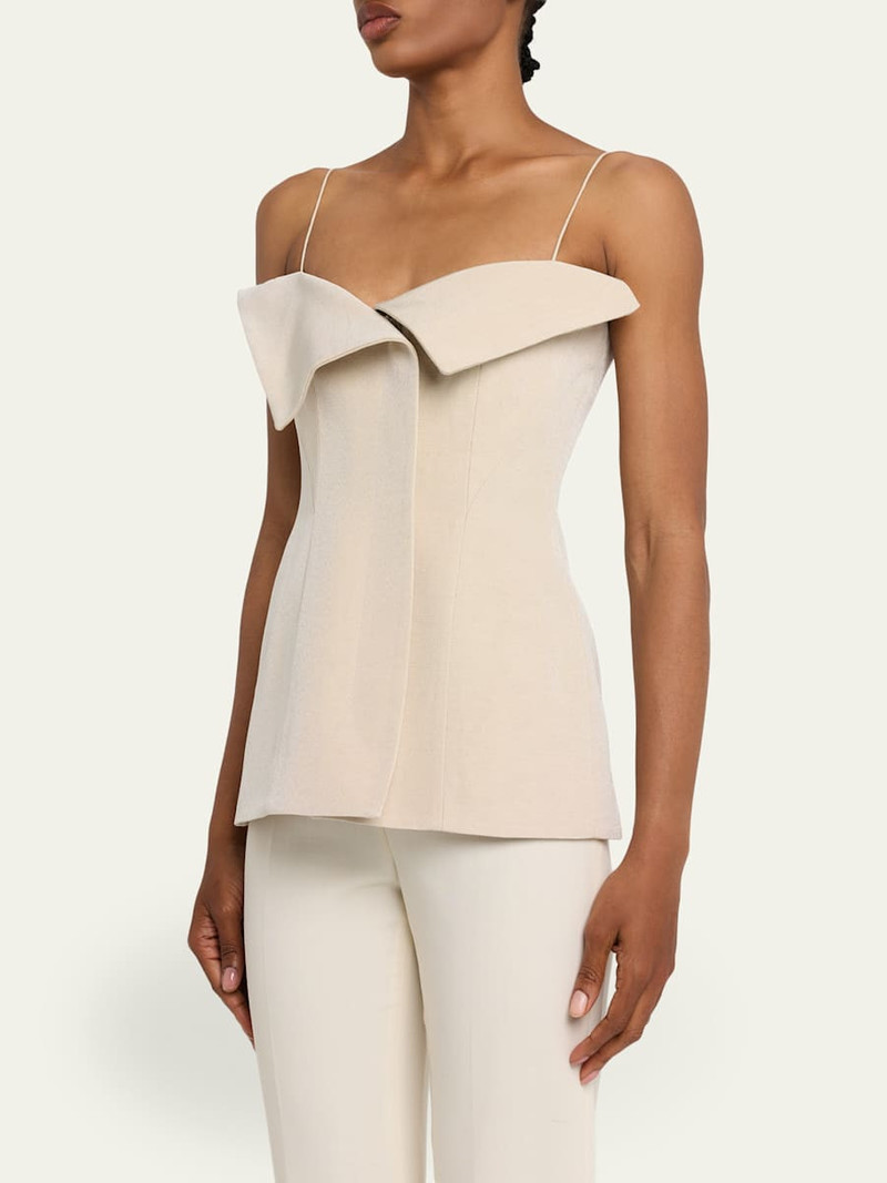 Eilwen Tailored Linen-Blend Sleeveless Top 4