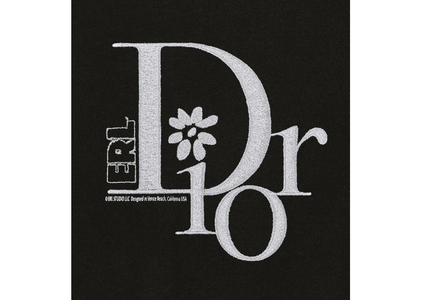 Dior x ERL Relaxed-Fit T-Shirt Black Slub Cotton Jersey - 2