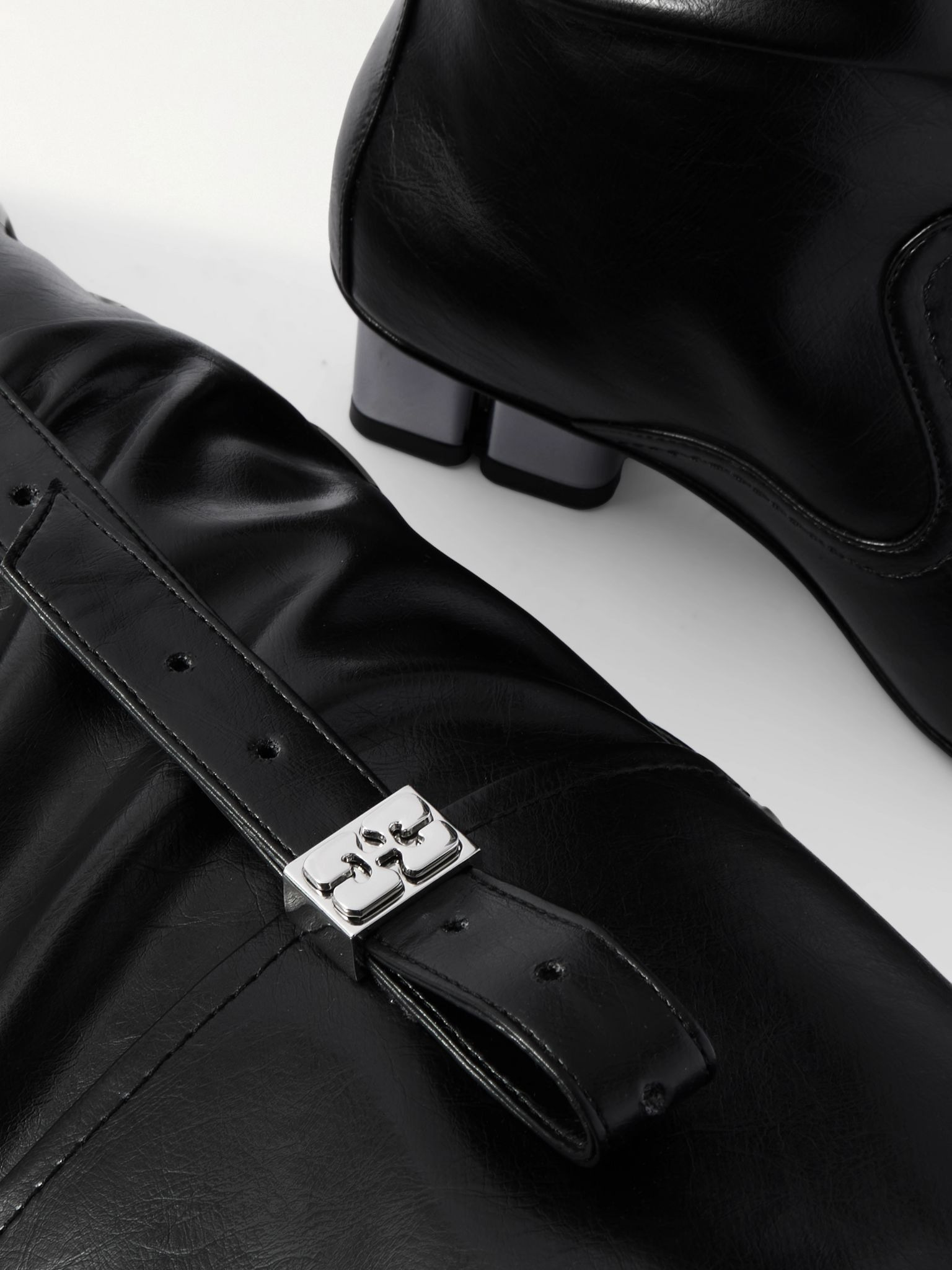 Gathered knee boots Black - 4
