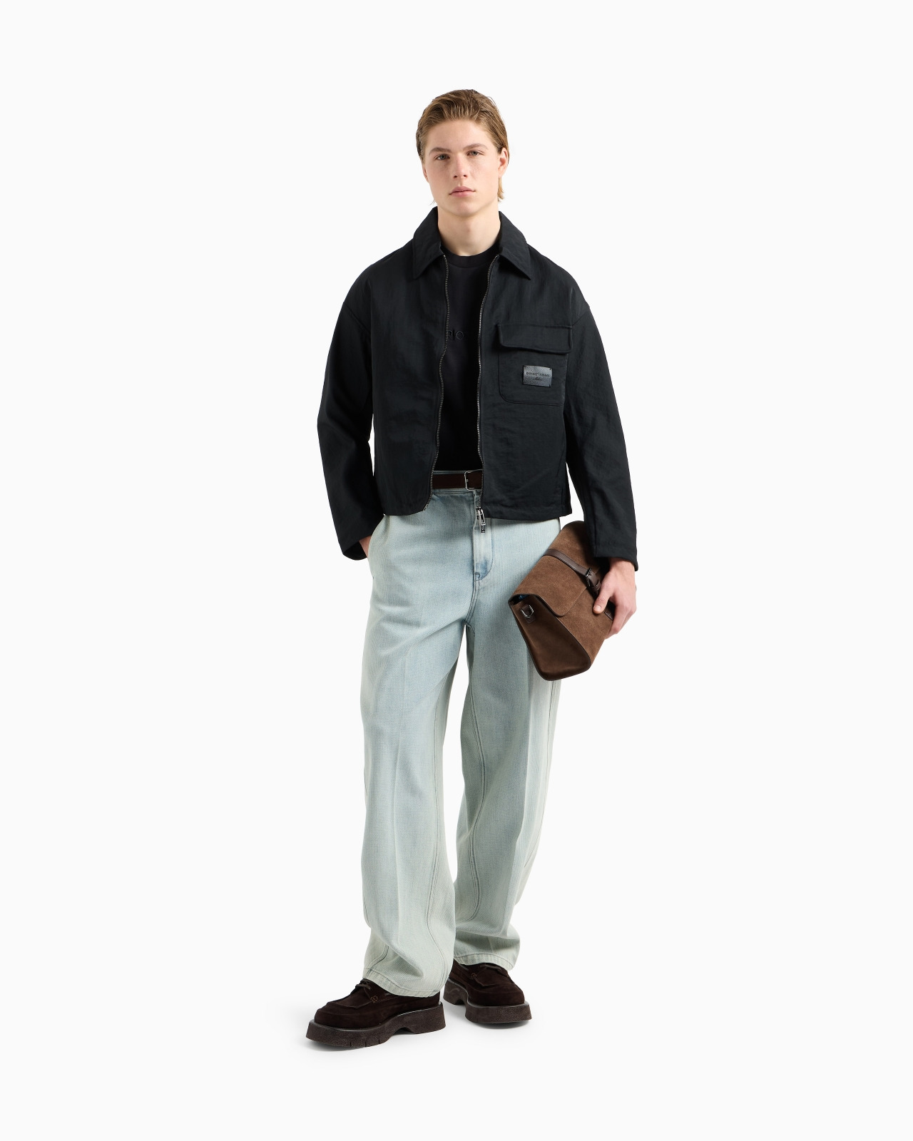 CRINKLE NYLON BLOUSON WITH ZIP - 2