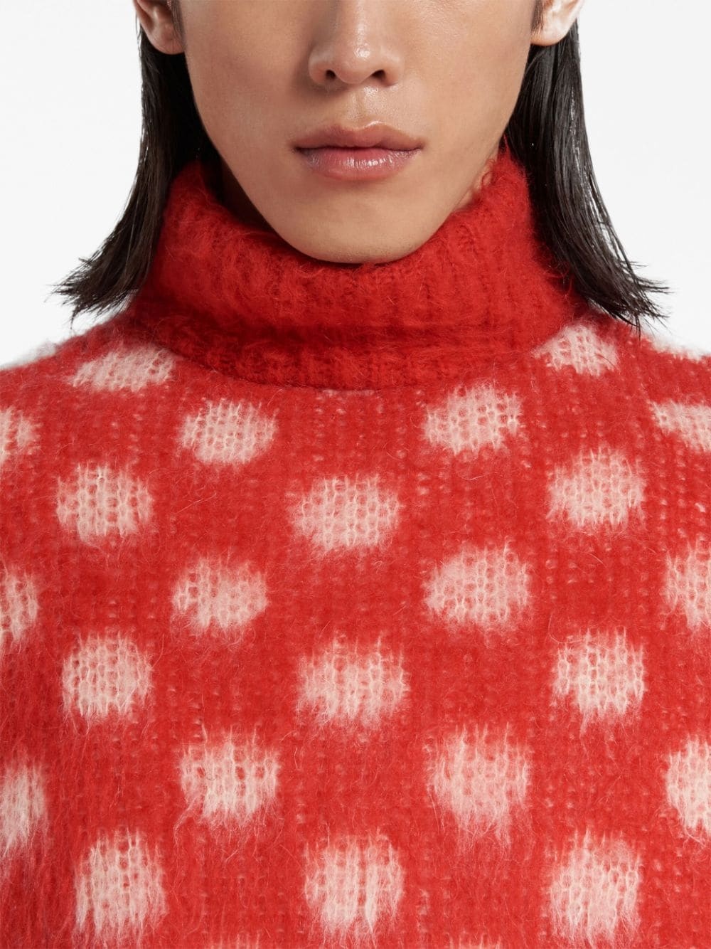polka-dot patterned high-neck jumper - 5