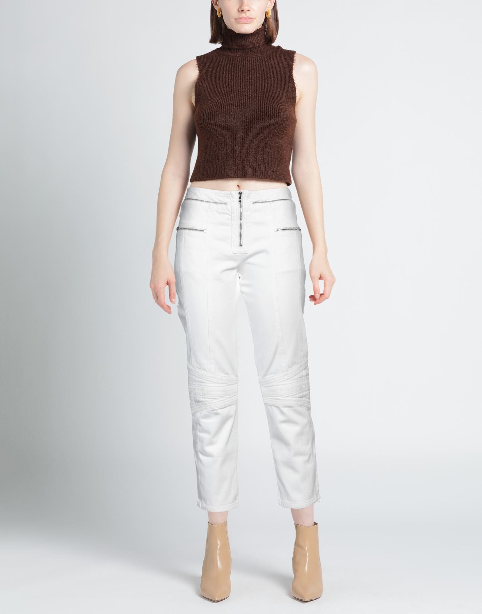 White Women's Denim Pants - 2