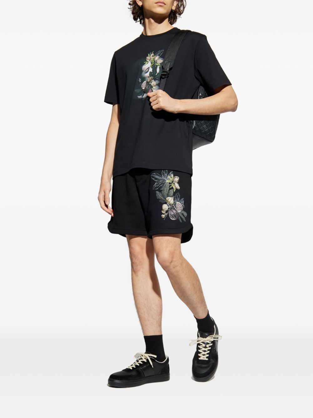 embroidered cotton shorts - 2