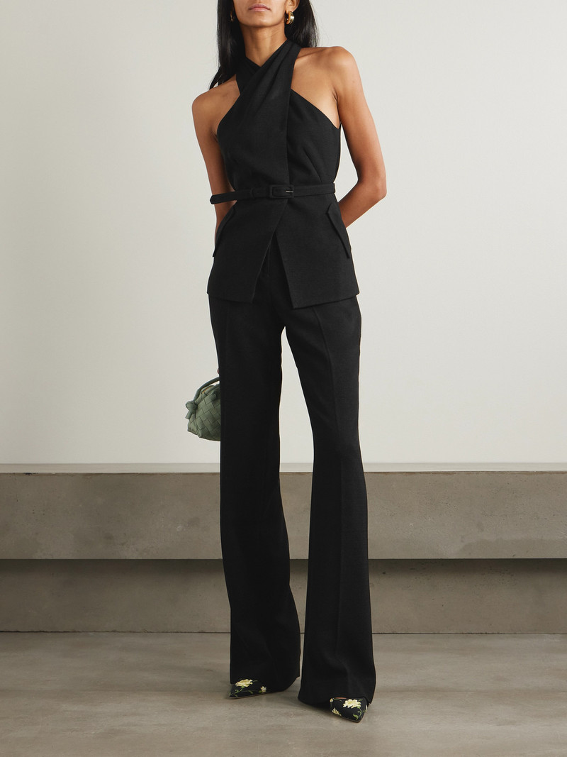 SALONI Flute-b Crepe Straight-leg Pants outlook