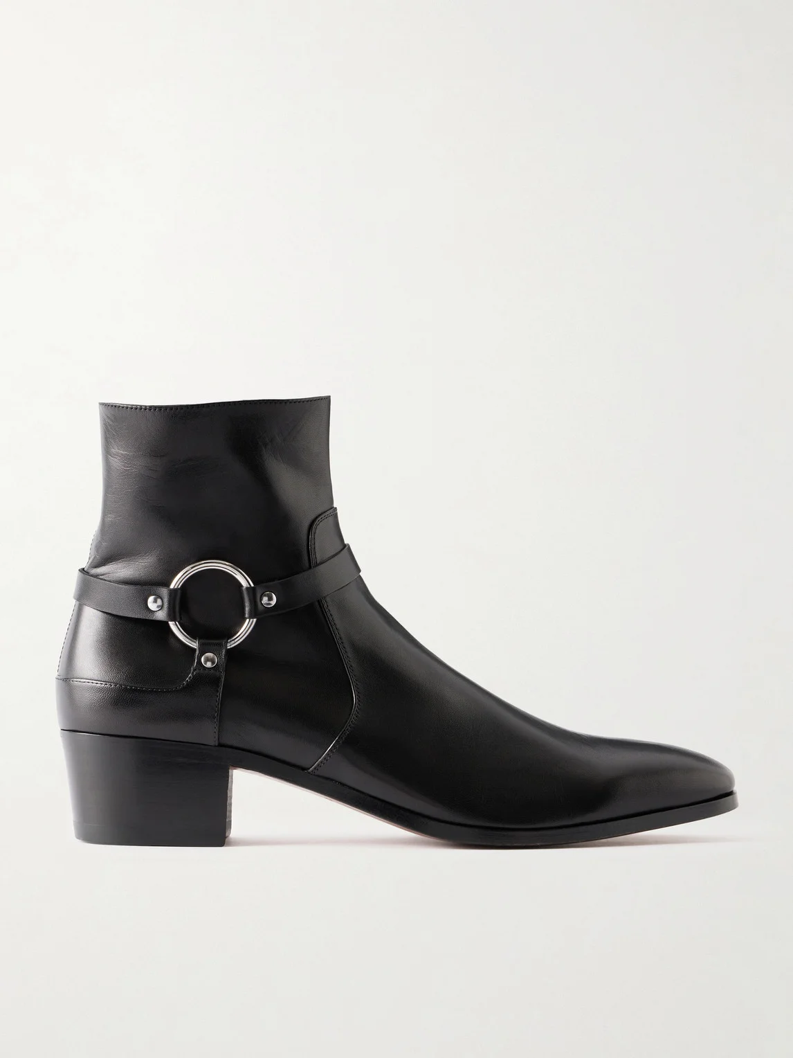 Clint Embellished Leather Boots - 1