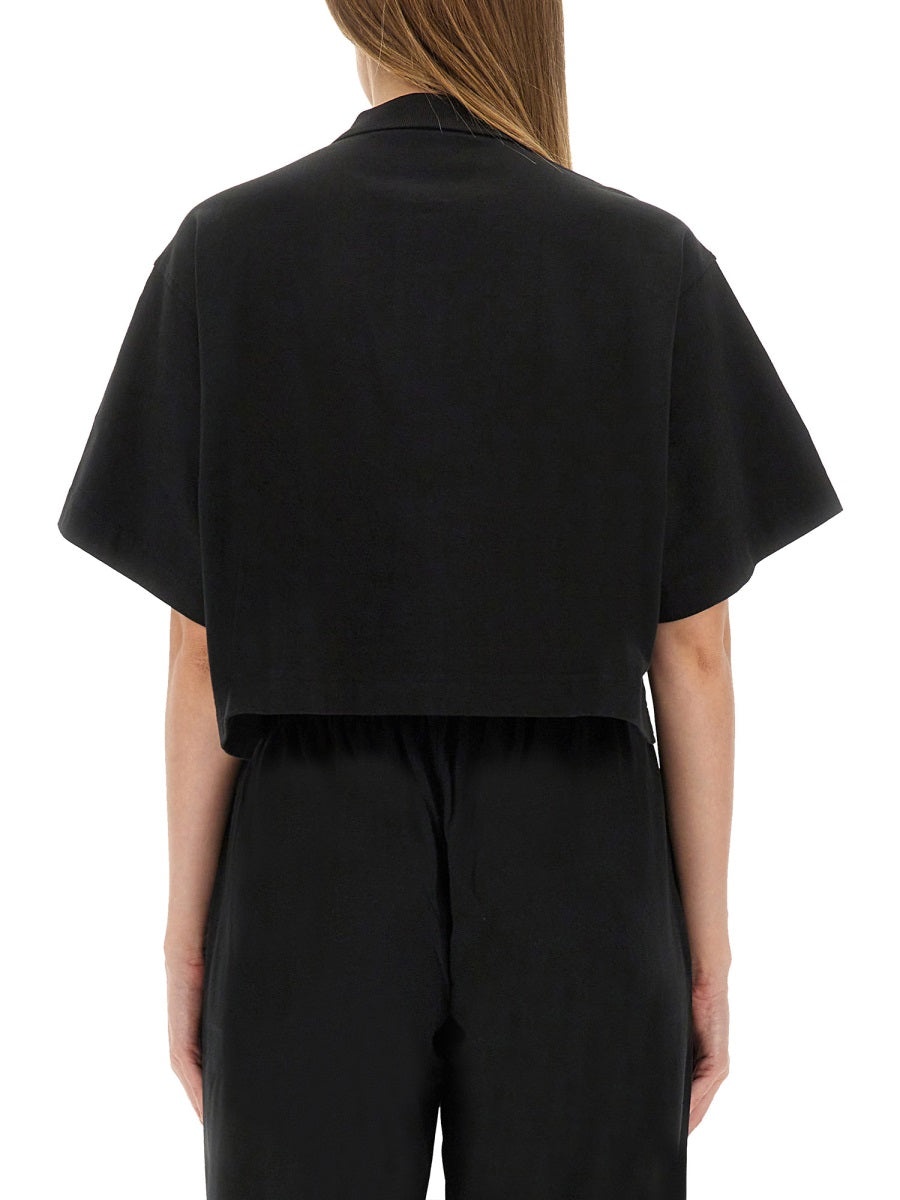 Alexander Wang Women Cropped Jersey Polo Shirt - 3