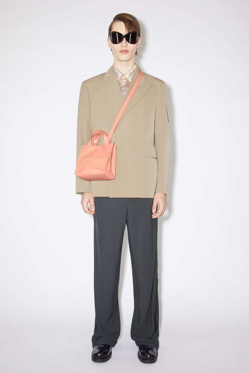 Logo mini shoulder tote bag - Salmon pink 3