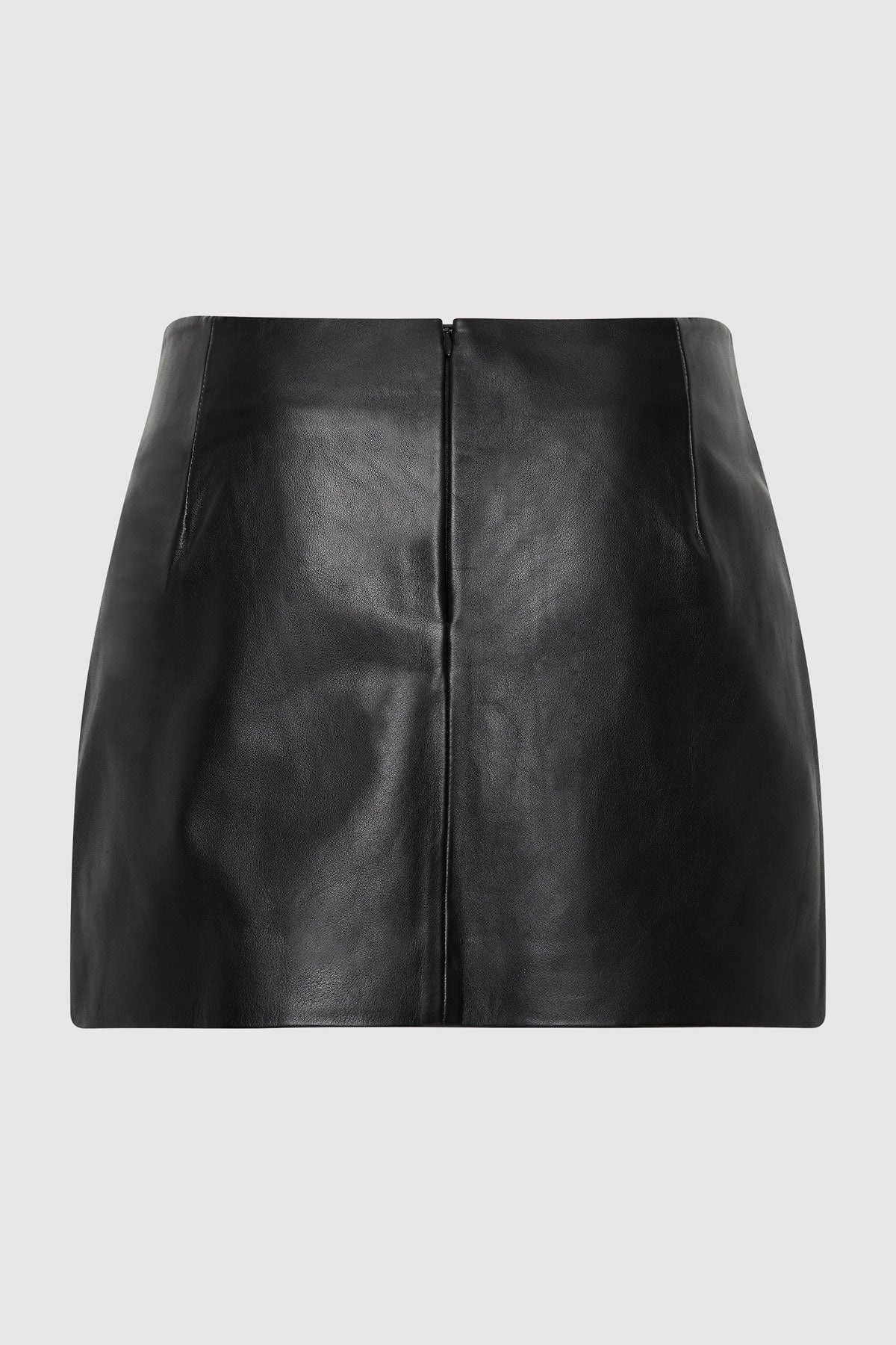 Leather Mini Skirt - Black - 6