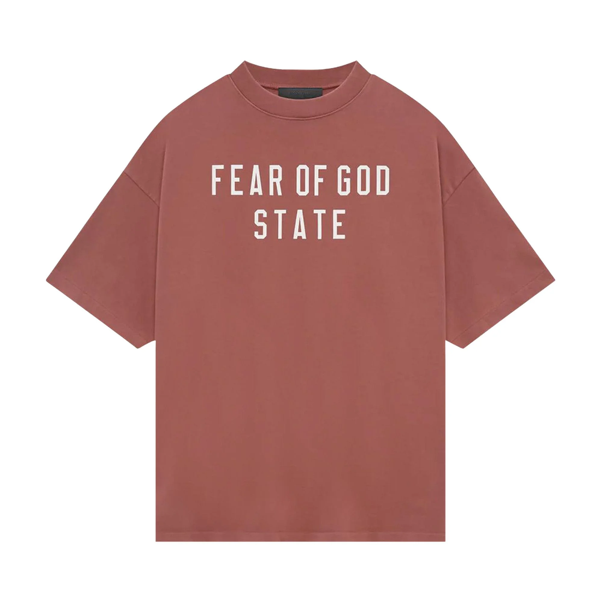 Fear of God Essentials Heavy Crewneck Tee 'Crimson' - 1